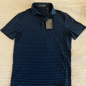 G/FORE PERFORATED STRIPE TECH JERSEY POLO